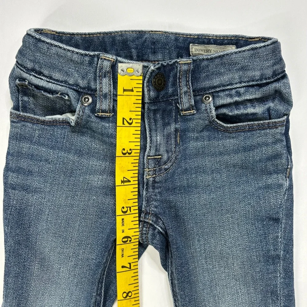 Ralph Lauren Bowery Skinny Jeans Kids 2/2T Denim Blue‎ Cotton Blend EUC Preppy